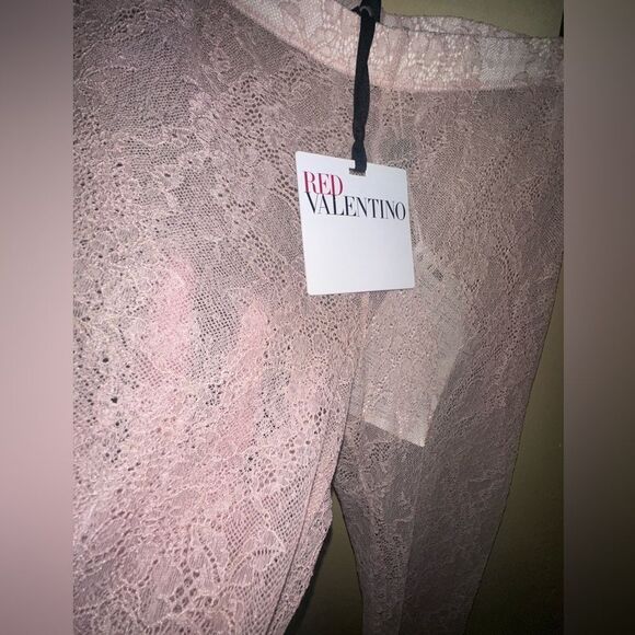 RED Valentino Nude Corded Lace Leggings Size Small - Picture 7 of 13
